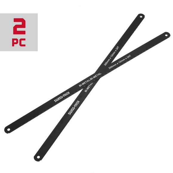 Swiss Tech Hacksaw Blade - 2 Pack, 12inch x 24 TPI blade