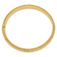 thumbnail image 2 of Auriga 14K Yellow Gold 7/16 Oversize Florentine Engraved Hinged Bangle 8 inch for Women, 2 of 5