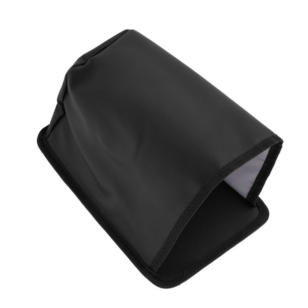 Bote de basura para automóvil Unique Bargains colgante para asientos delanteros de cuero sintético negro 1 pieza