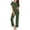 Army Green, variant on Womens Pajama Set 2 Piece Short Sleeve Buttery Soft Breathable Raglan Sleeve Lounge Wear Wide Leg Pants Elastic Waist Blue S-XXL,Size S