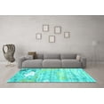 thumbnail image 3 of Ahgly Company Indoor Rectangle Oriental Turquoise Blue Industrial Area Rugs, 4' x 6', 3 of 4