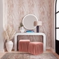 thumbnail image 2 of TOV Furniture Baria White Wood Frame Wall Mounted Round Mirror, 2 of 4
