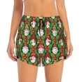 thumbnail image 4 of Lsque Santa Claus And Gnomes Printed Women's Running Shorts with Liner Pockets,Elastic Quick Dry Workout Athletic Gym Yoga Shorts,Womens High Waist Shorts-Small, 4 of 9
