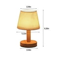 thumbnail image 6 of xgfhyjeh Solid Wood Small Table Lamp for Bedroom Contemporary Bedside Side End Led Table Lamp Modern Natural Fabric Nightstand Light Home Office Room Indoor Decor Decoration,Linen, 6 of 6