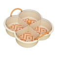 thumbnail image 2 of GUOOL Plateau d'Apéritif avec Couvercle Assiette de Service pour Gâteaux Biscuits Noix Poignée Orange, 2 of 9