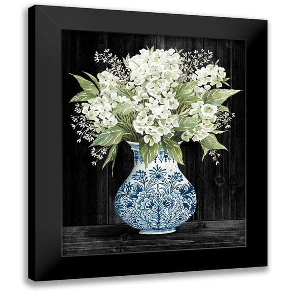 Jacobs, Cindy 12x14 Black Modern Framed Museum Art Print Titled - Hydrangea Elegance