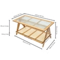 thumbnail image 5 of Log Style Faux Rattan Double-layer Bamboo Coffee Table 100*50*50cm Modern, 5 of 16