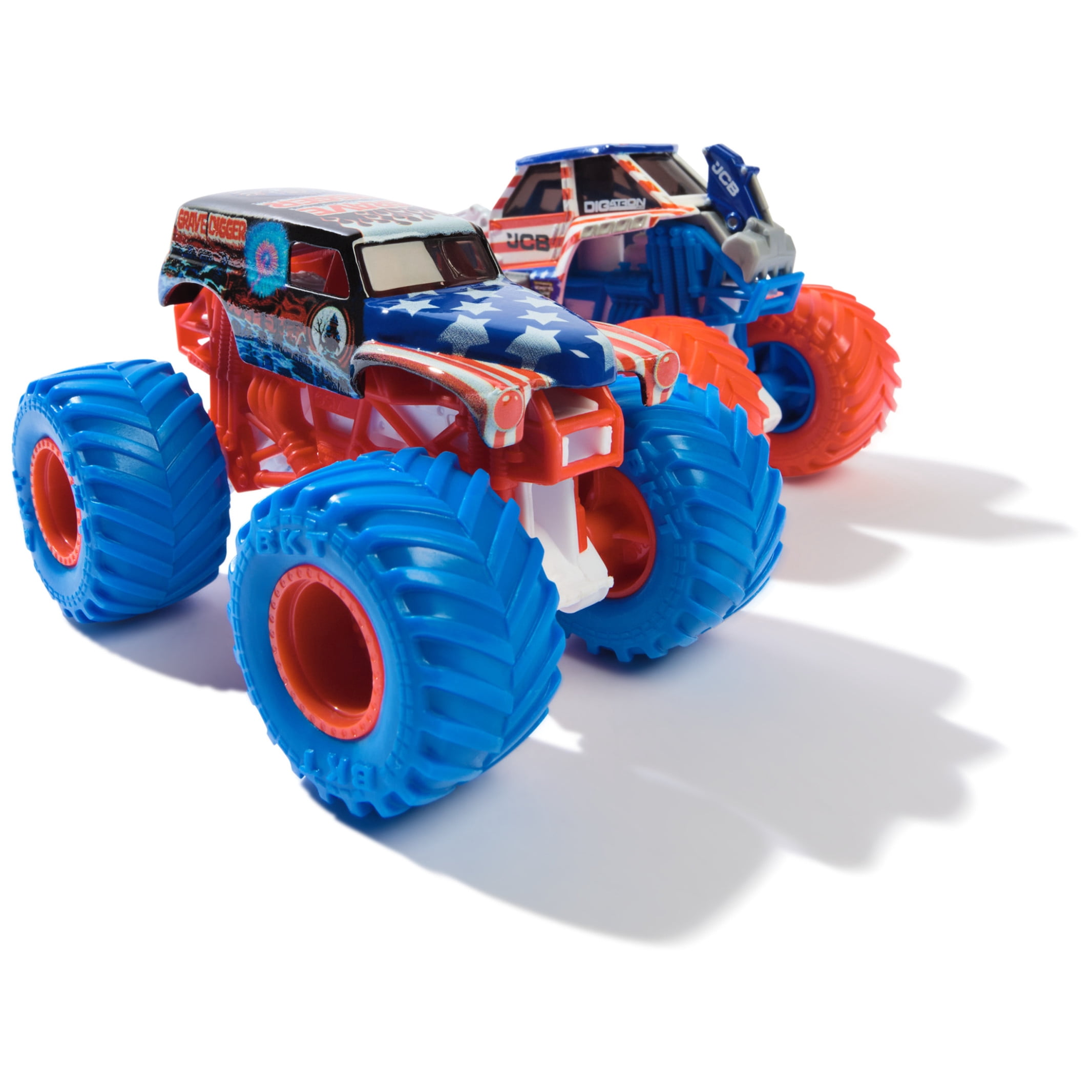 Monster Jam, Grave Digger Vs. Digatron Die-Cast 1:64 Scale Monster Trucks, Boys and Girls Ages 3 and up