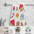 thumbnail image 4 of Colorful Holiday Cookies Hand Towels 2 PCS, Christmas Ginger Bread Kitchen Towel Ultra Soft and Highly Absorbent,Decorative Fingertip Face Towel for Bathroom Hotel, 28.3"x14.4", 4 of 5