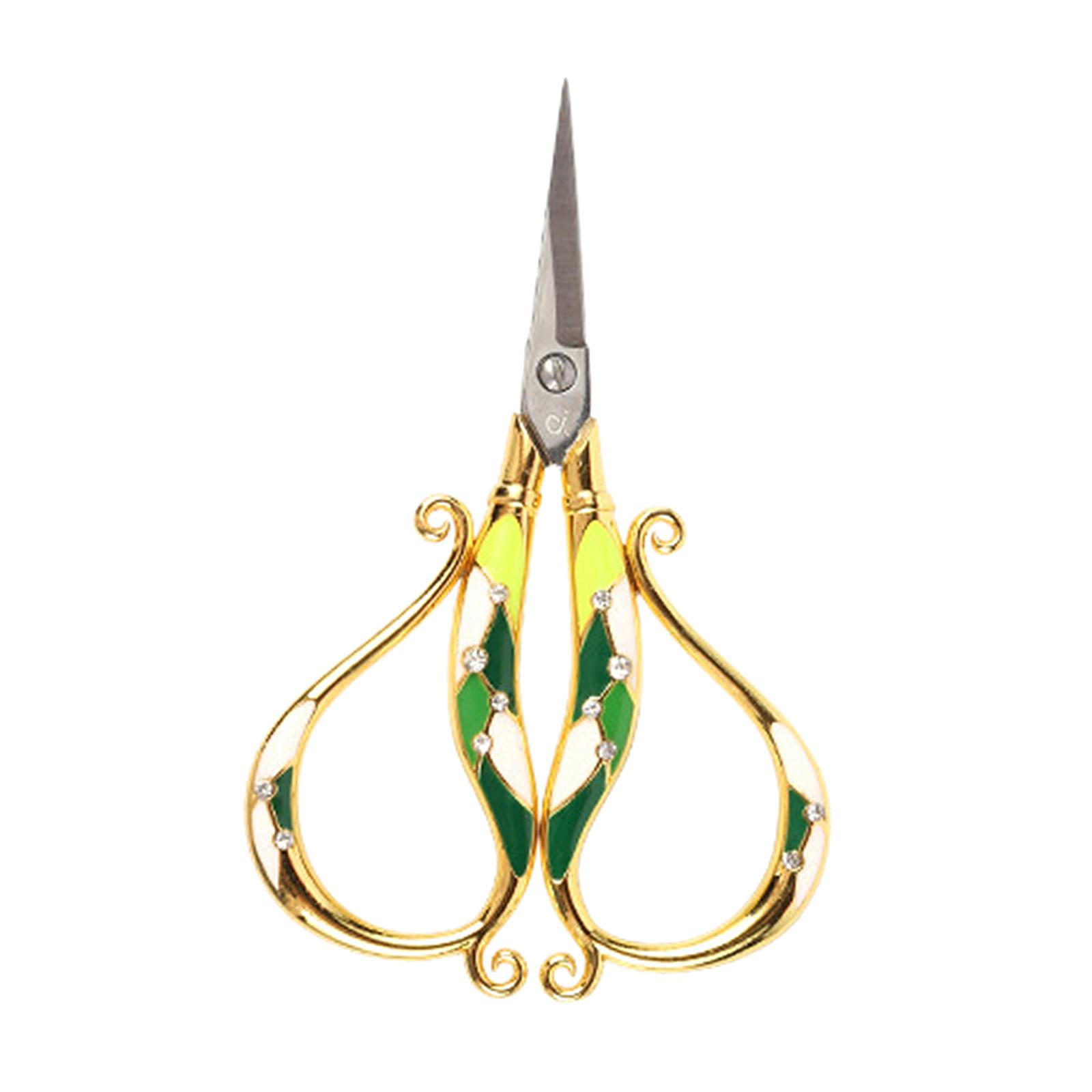 Wxqbjtam Tailor Scissors Embroidery Scissors Sewing Tool Dressmaker Shears Vintage Design Green