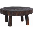 thumbnail image 1 of Tabouret de Pot de Fleurs, Tabouret Rond en Bois, Support de Plante Intérieur, Support de Pot de Fleurs Massif pour Pots de Fleurs et Succulentes pour Intérieur Extérieur (L), 1 of 4