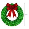 thumbnail image 2 of Franhais Christmas Decoration Metal Wreath with Lights Artificial Hanging Bow Garland for Front Door Wall Indoors Outdoors Party Supplies, 2 of 9