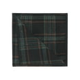 thumbnail image 4 of INSPIRE CHIC Men's Checkered Pocket Squares Cotton Traditional Handkerchiefs Solid Plaid for Business Formal Meeting Black One Size, 4 of 5