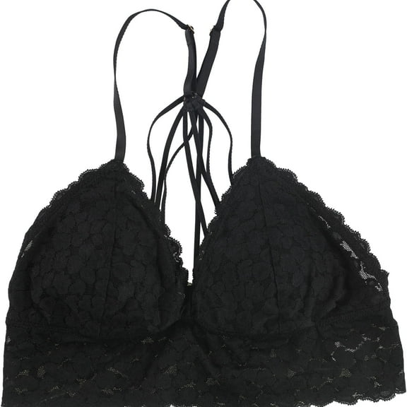 American Eagle Womens Lace Racerback Bra, Black, Small