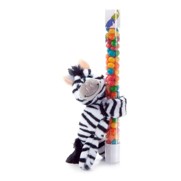 The Petting Zoo Zebra Stuffed Animal Plushie Slap Bracelet, Gifts for Kids, CandyPalz, ZOOLOGEE Zebra Plush Toy