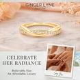 thumbnail image 5 of Queena Sterling Silver Wedding Band for Women Half Eternity Cz Anniversary Ring by Ginger Lyne Collection, 5 of 8