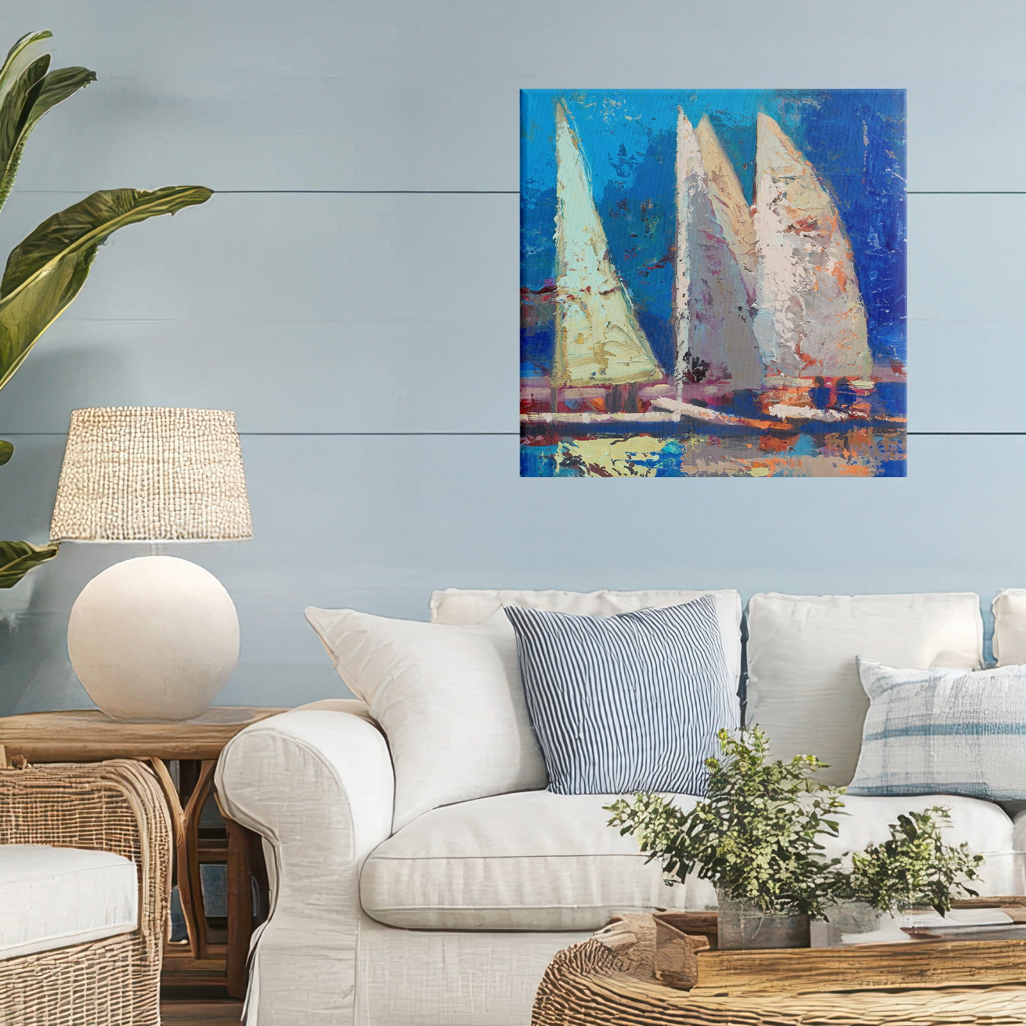Stupell Industries A Strong Wind Sailboats Canvas Wall Art, design by Beth A. Forst
