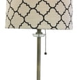 thumbnail image 3 of Royal Designs 28" Crystal and Antique Brass Lamp with Eggshell and Black Moroccan Print Shallow Drum Hardback Lamp Shade, 3 of 7