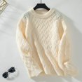 thumbnail image 1 of MKLEKYY Long Cardigan Femme Mode Automne et Hiver Couleur Unie Col Rond Manches Longues Pull Décontracté Tricoté (2), 1 of 1