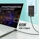 thumbnail image 3 of Cargador de pared VINTUPLK USB C delgado de 65 W con dos puertos negros, 3 of 8