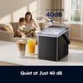 thumbnail image 6 of SIMZLIFE Countertop Ice Maker with Portable Handle, 26lbs/24H, 9 Cubes Ready in 6 Mins, Self-Cleaning, Compact Ice Machine with Basket & Scoop, Black, 6 of 11