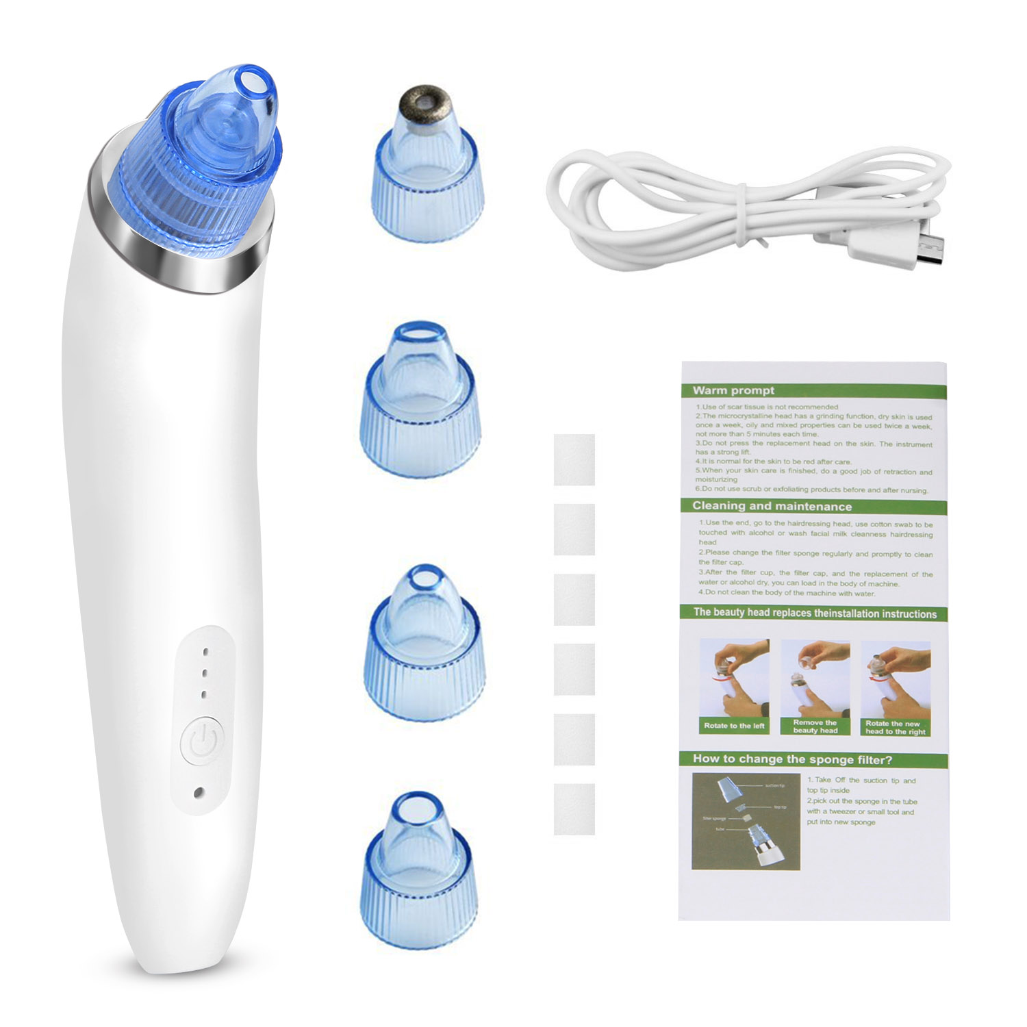 Blackhead Remover Blackhead Vacuum Suction Remover, USB Rechargeable