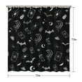 thumbnail image 5 of Gothic Shower Curtain Set - Dark Celestial Moon & Star Print, Mystical Cosmic Bath Decor, Waterproof Polyester 72"Wx72"L, Goth Aesthetic Gift, 5 of 5