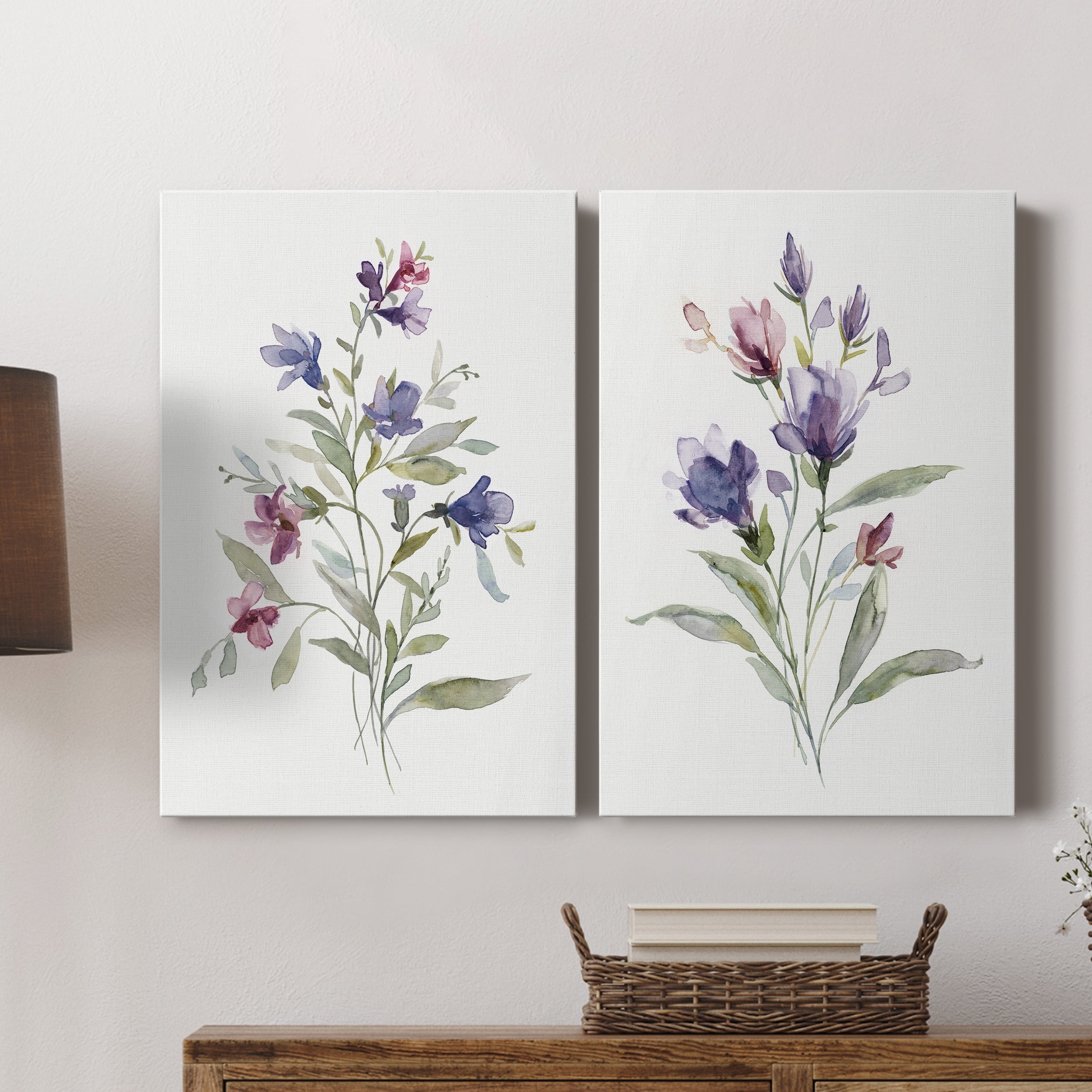 Color Variety III Premium Gallery Wrapped Canvas - Ready to Hang - Set of 2 - 12 x 18 Each