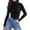 08# Black, variant on Mock Turtle Necks Tops for Women Long Sleeve Ribbed Shirts Thermal Slim Fit Lightweight Undershirts,Navy L