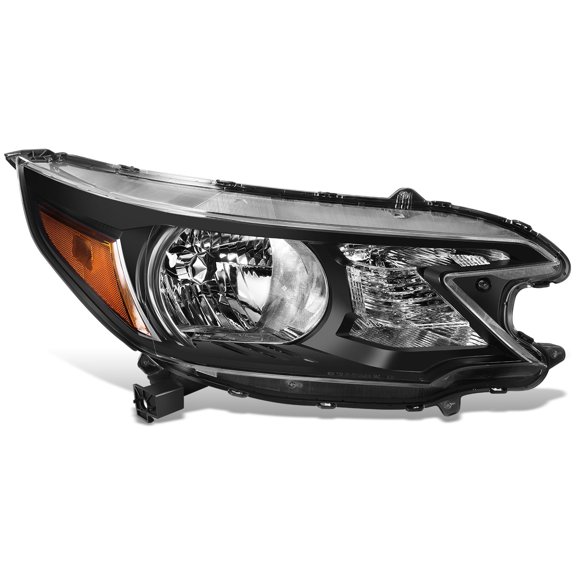 DNA Motoring Passenger Right Side Headlight for 12-14 Honda Cr-V, Black Housing