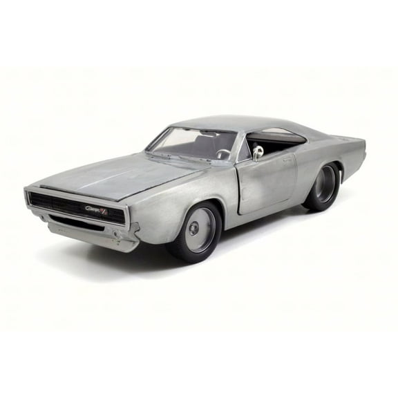 1968 Dom's Dodge Charger R/T, Bare Metal - JADA 97370 - 1/24 Scale Diecast Model Toy Car (Brand New, but NOT IN BOX)