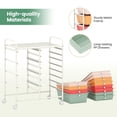 thumbnail image 3 of GVN 12-Drawer Utility Rolling Cart Multi-Use Storage Organizer with Removable Drawers Flexible Wheels for Home Office Bathroom Craft Room Storage, Macaron, 3 of 4