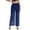 Blue, variant on Women's Mesh Lace Wide Leg Pants High Waisted Dressy Trousers Overlay Palazzo Sheer Goth Long Trousers White
