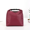 thumbnail image 3 of TAROFISH Fresh Food Lunch Bag, Small Leakproof Cooler Food Container Reusable Tote Bag for Work, Office, Picnic, Travelling, Dark Pink, 3 of 9
