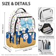 thumbnail image 6 of KEIAHUAN Blue Bow Boys Backpack, Weatherproof Polyester Daypack for Girls Kids, Large Capacity 17 Inch Ice Cream Print Bookbag,Multi Pocket Storage for Elementary Middle School Ages 6-14, 6 of 7