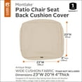 thumbnail image 3 of Classic Accessories Montlake FadeSafe Lounge Back Cushion Slip Cover, 23"W x 20"H x 4"T, 3 of 15
