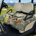 thumbnail image 3 of Yuyamidu Butterfly Golf Cart Seat Covers for 2-Person Seats, Boho Flowers Golf Cart Seat Covers Soft Golf Cart Seat Towel Blanket with 4 Front Pockets for All Season, 3 of 8