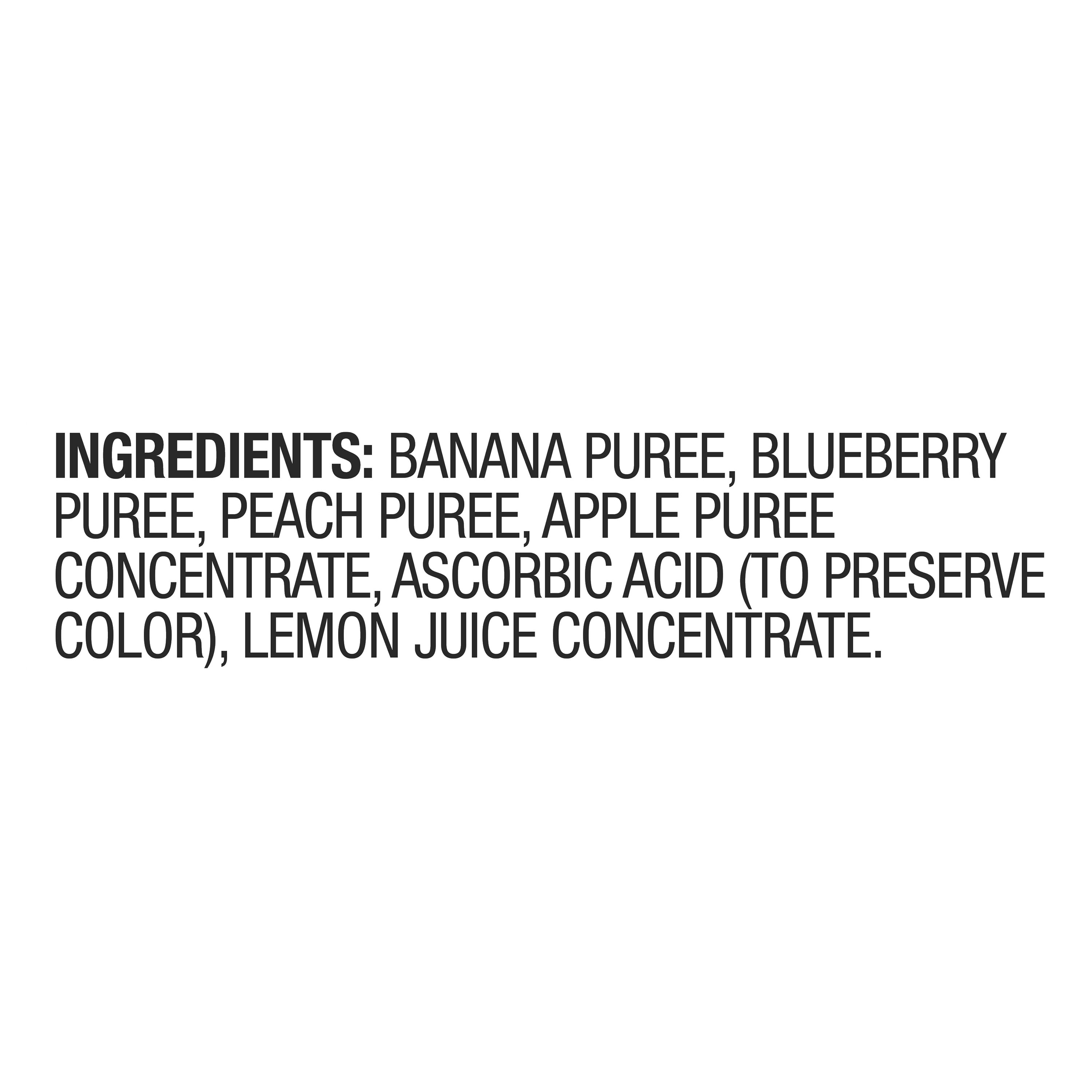 (Paquete de 3) Comida para bebé etapa 2 de Parent's Choice de puré de plátano, arándano, durazno y manzana, bolsa de 4 oz 7
