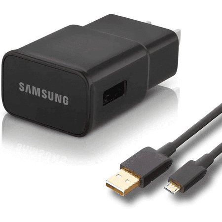 Adaptive Fast Wall Adapter Micro USB Charger for Samsung Galaxy A02 Bundled with UrbanX Micro USB Cable Cord 4ft Super Fast Charging Kit - Black