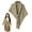 Style 4, variant on Knitted triangular shawl with leather buckle, autumn and winter knitted shawl, warm scarf, cosy poncho - Style 4