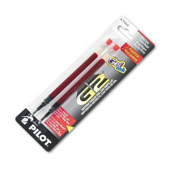 Pilot : Refill for G2 Gel, Dr. Grip Gel/Ltd, ExecuGel G6, Q7, Fine Tip, Red, 2 per Pack -:- Sold as 2 Packs of - 2 - / - Total of 4 Each