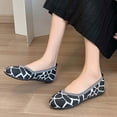 thumbnail image 2 of TOWED22 Ballerines Pliables Brillantes Confortables pour Femmes (Blanc, 8), 2 of 5