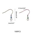 201 Stainless Steel Earring Hooks Ear Wire with Loop Rainbow Color 20mm ...