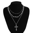 thumbnail image 5 of Collar con colgante de Cruz de espina Punk para mujer, Gargantilla con flecos de Cruz gótica oscura, cadena única de clavícula, regalo elegante, 5 of 5