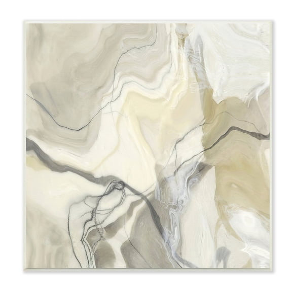 Stupell Industries Intricate Abstract Marble Geode Pattern Modern Beige Wood Wall Art, 12 x 12, Design by Alpenglow Workshop