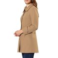 thumbnail image 4 of INSPIRE CHIC Women's Coats Peter Pan Collar Single Breasted Button Front Outwear Winter Coats S Khaki, 4 of 7