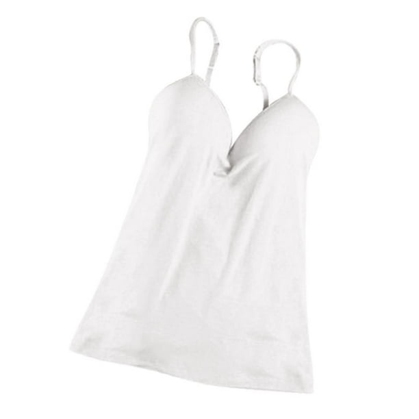 Sonducket Womens Adjustable Strap Built Bra Tank Tops Camisole Type3