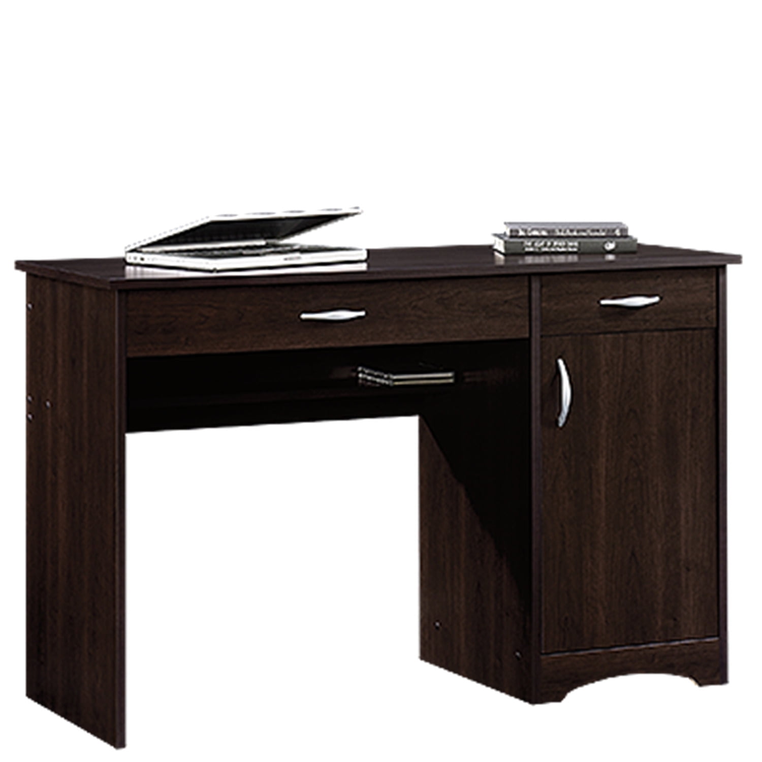 Sauder Beginnings 2-Drawer Computer Desk with Side Cabinet, Summer Oak Finish