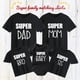 thumbnail image 2 of Super Dad Mom and Baby Family Matching Outfits Cotton Family Look Daddy Mother and Kids Tshirts Baby Rompers Father's Day GiftsMom-XL Gao Jinjia LED, 2 of 2