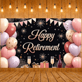 thumbnail image 5 of Pink Theme Happy Retirement Banner Gold Decor Retirement Party Display Balloon Arrangement Gift Box Design Festive Backdrop for Retirement Party Indoor Decoration Photo Backdrop, 5 of 9
